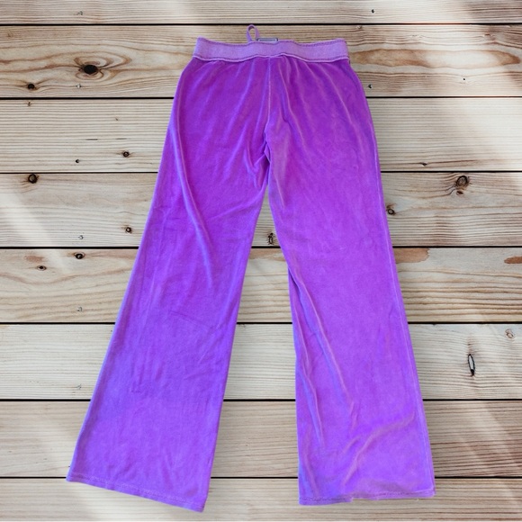 Y2K PINK Victorias Secret Purple Velour Velvet Track Suit Set Small Medium - Picture 10 of 15